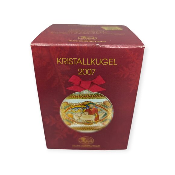 Hutschenreuther Kristall Kugel 2007 Glass Christmas Ornament Scotland Motif - Picture 8 of 11
